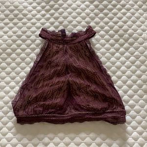 Lace halter bandeau top